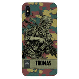 Personalized Belgian Soldier/Veterans Camo Phone Case Printed 22MAR-LN31