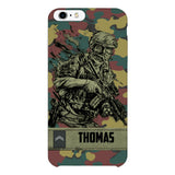 Personalized Belgian Soldier/Veterans Camo Phone Case Printed 22MAR-LN31