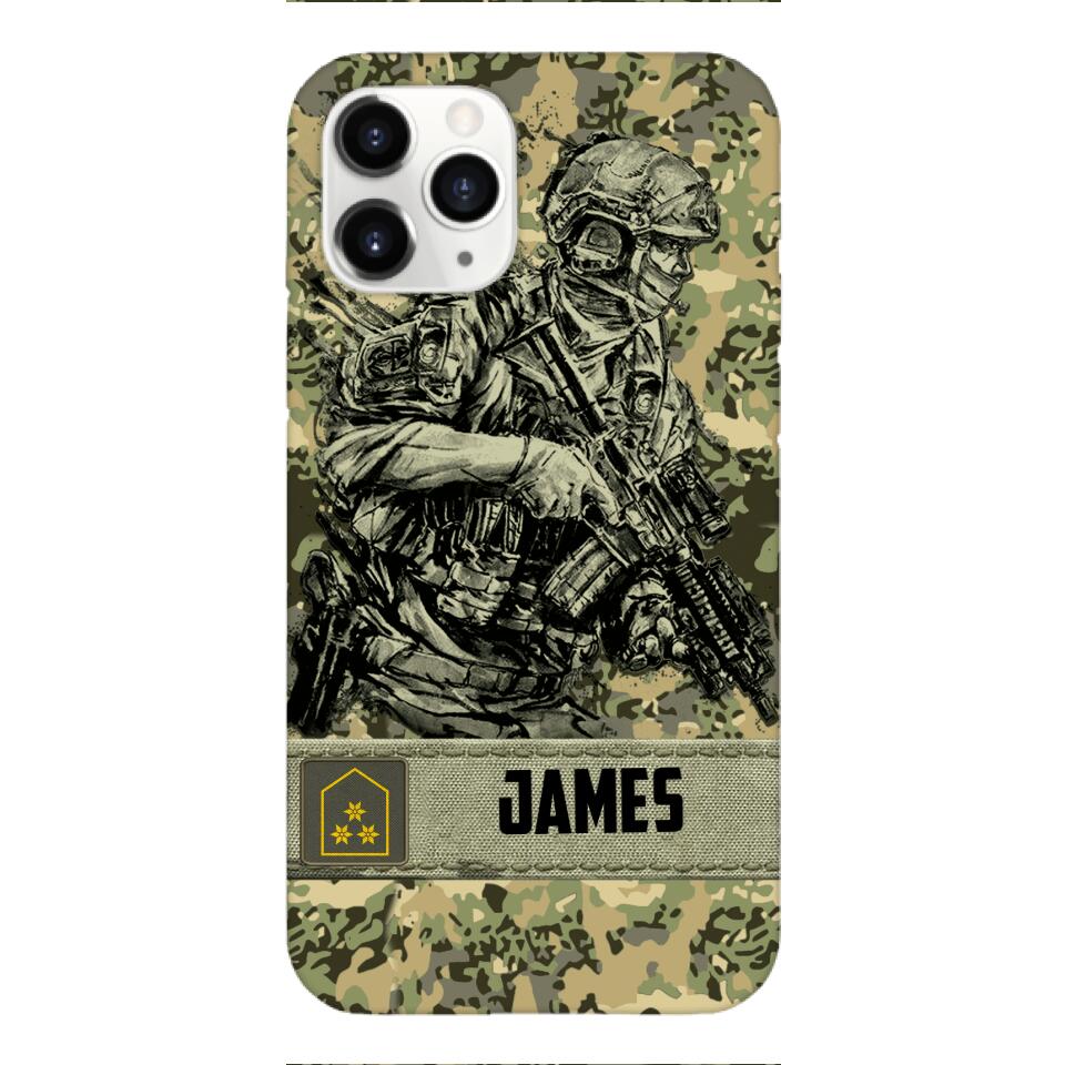 Personalized Austrian Soldier/Veterans Phone Case Printed 22MAR-LN31