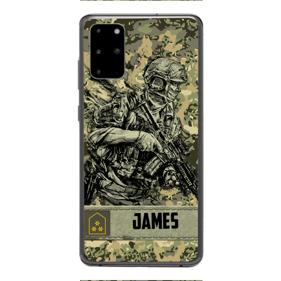 Personalized Austrian Soldier/Veterans Phone Case Printed 22MAR-LN31