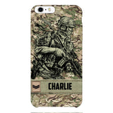 Personalized British Soldier/Veterans Phone Case Printed 22MAR-LN31