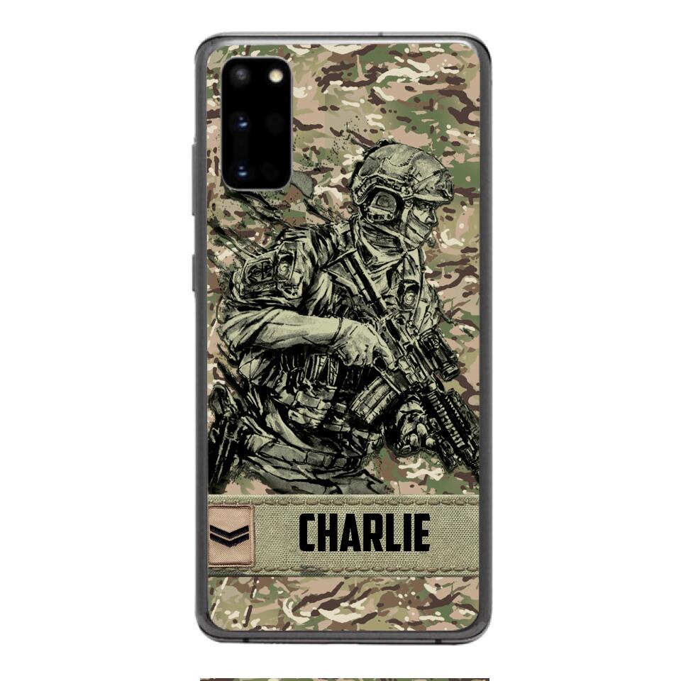 Personalized British Soldier/Veterans Phone Case Printed 22MAR-LN31