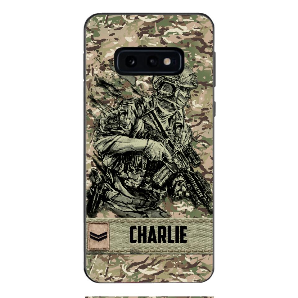 Personalized British Soldier/Veterans Phone Case Printed 22MAR-LN31