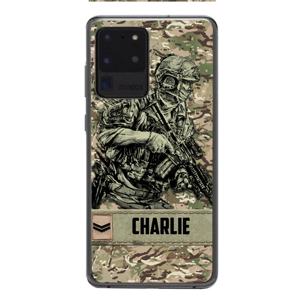 Personalized British Soldier/Veterans Phone Case Printed 22MAR-LN31