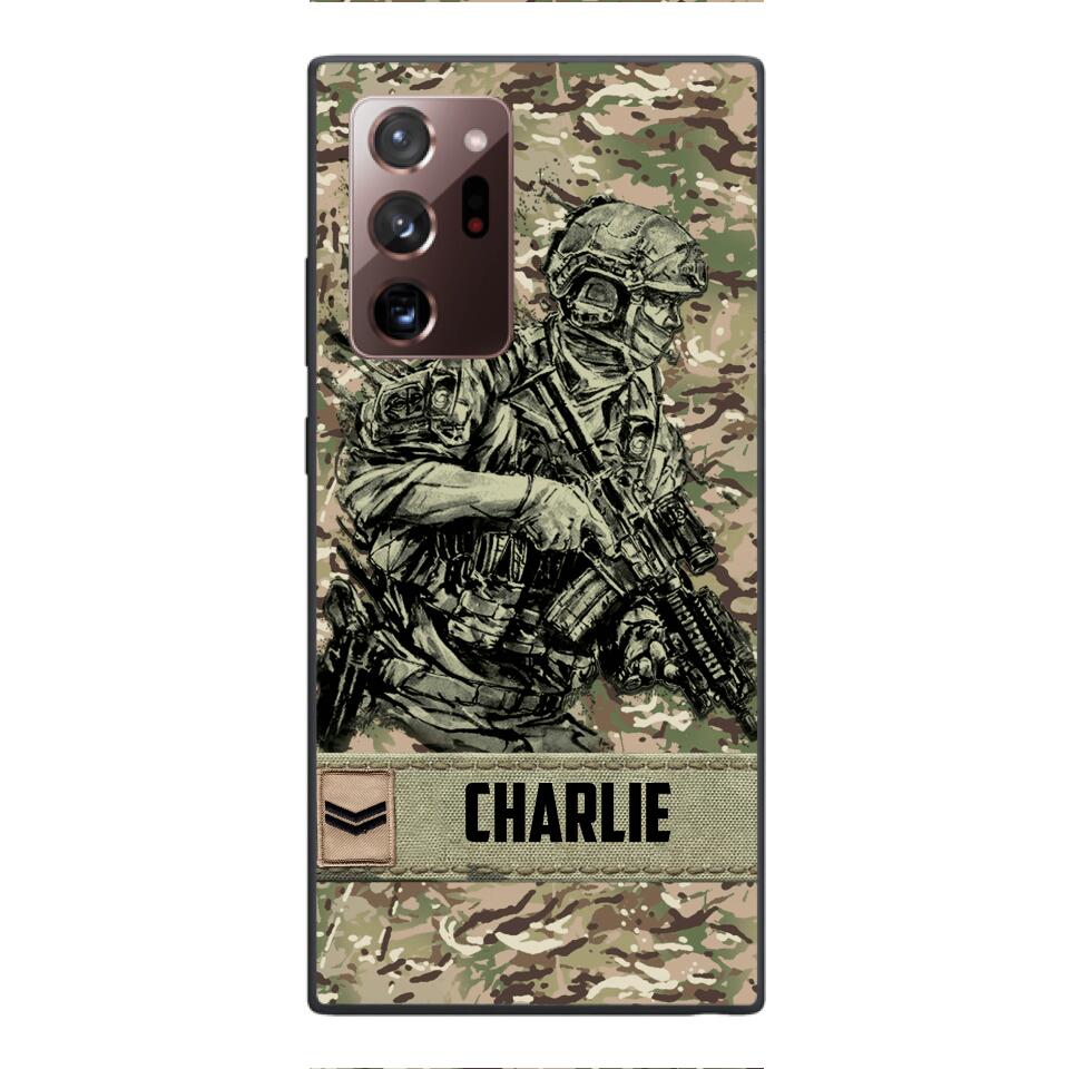 Personalized British Soldier/Veterans Phone Case Printed 22MAR-LN31