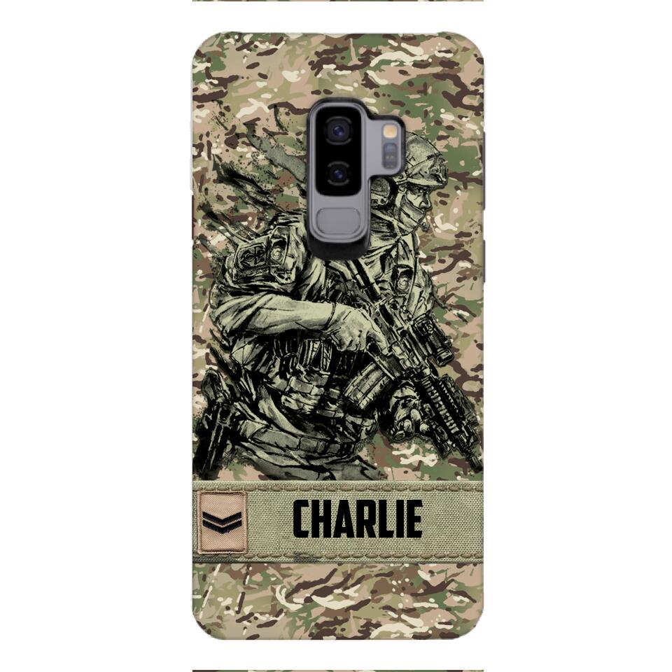 Personalized British Soldier/Veterans Phone Case Printed 22MAR-LN31