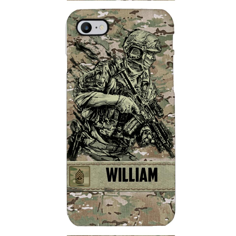 Personalized U.S Soldier/Veterans Phone Case Printed 22MAR-LN31