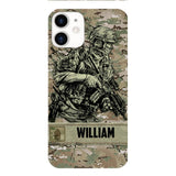 Personalized U.S Soldier/Veterans Phone Case Printed 22MAR-LN31