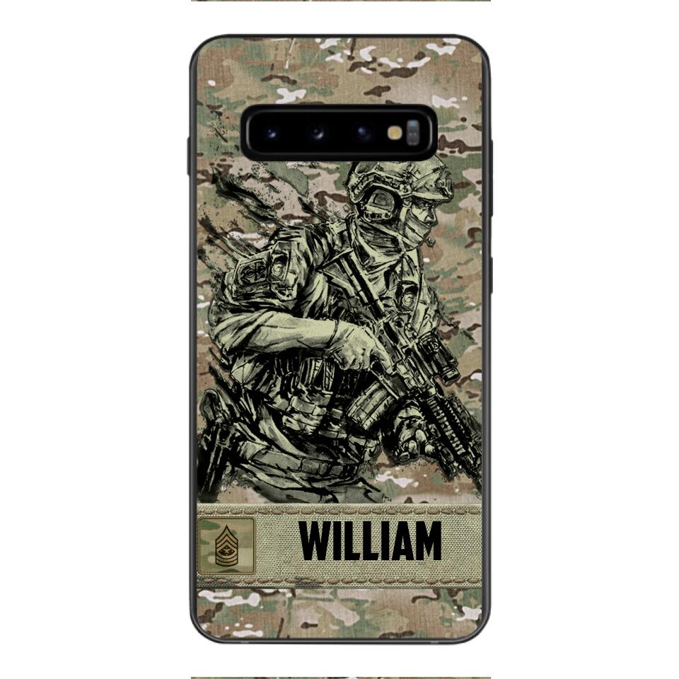 Personalized U.S Soldier/Veterans Phone Case Printed 22MAR-LN31