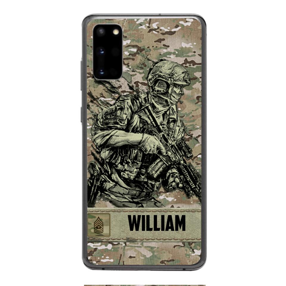 Personalized U.S Soldier/Veterans Phone Case Printed 22MAR-LN31