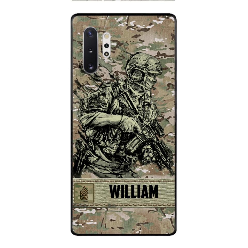 Personalized U.S Soldier/Veterans Phone Case Printed 22MAR-LN31