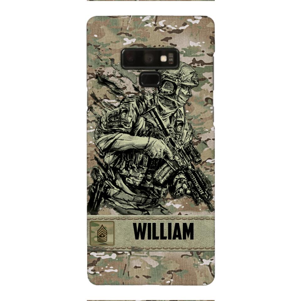 Personalized U.S Soldier/Veterans Phone Case Printed 22MAR-LN31
