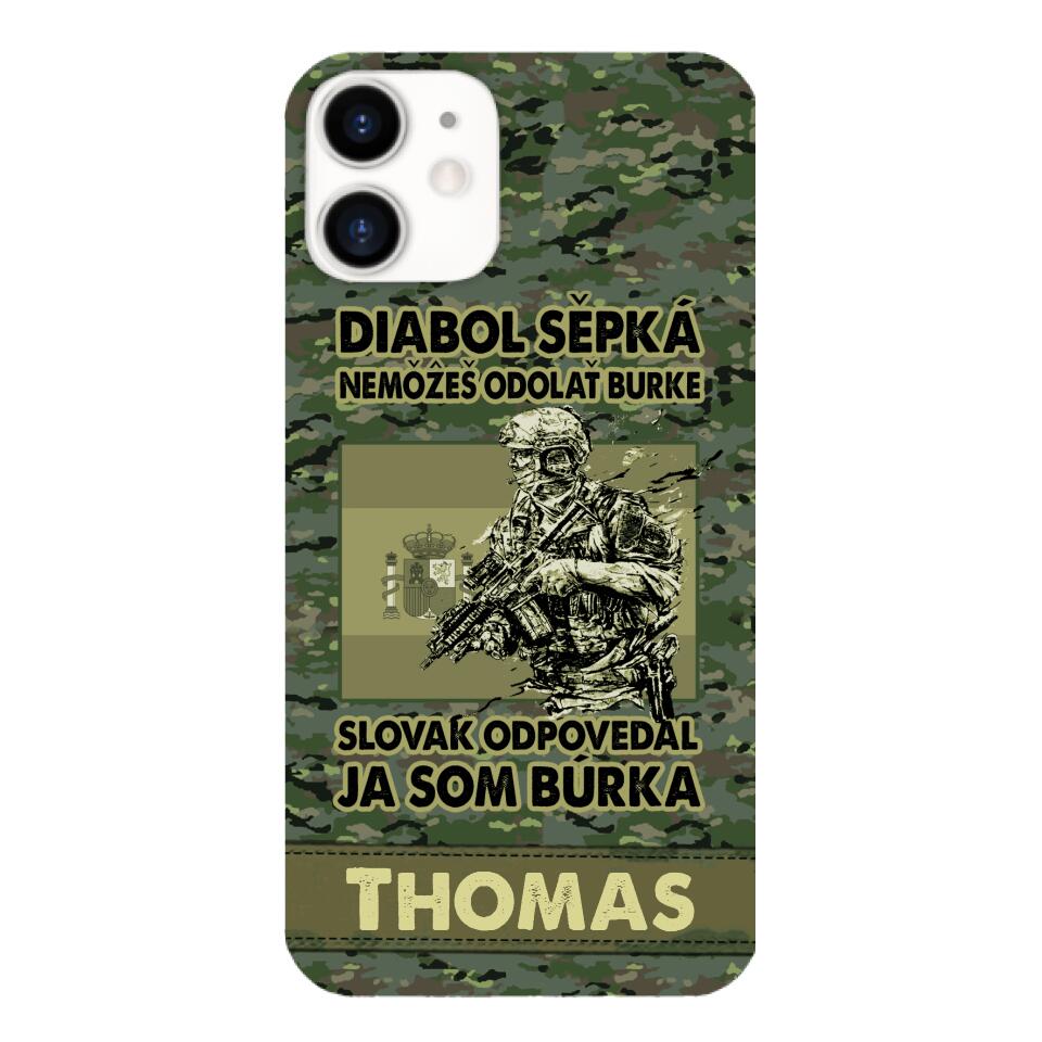 Personalized Spanish Soldier/Veterans Phone Case Printed 22MAR-QH31