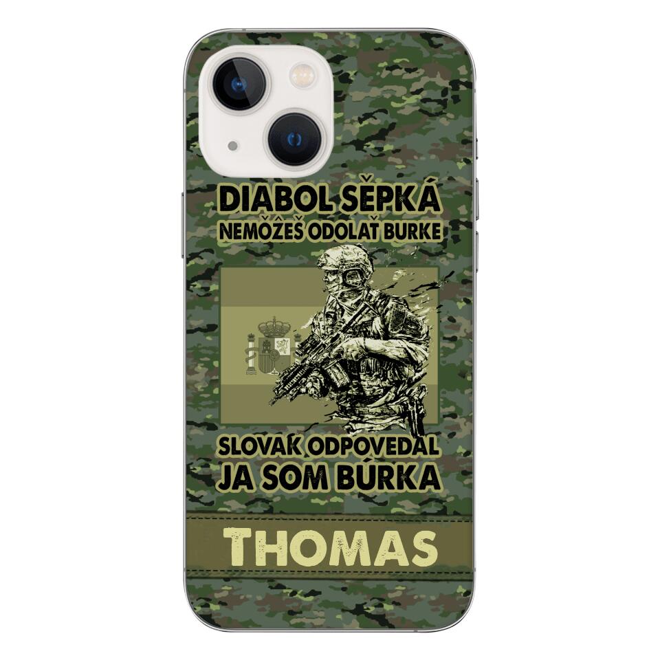 Personalized Spanish Soldier/Veterans Phone Case Printed 22MAR-QH31