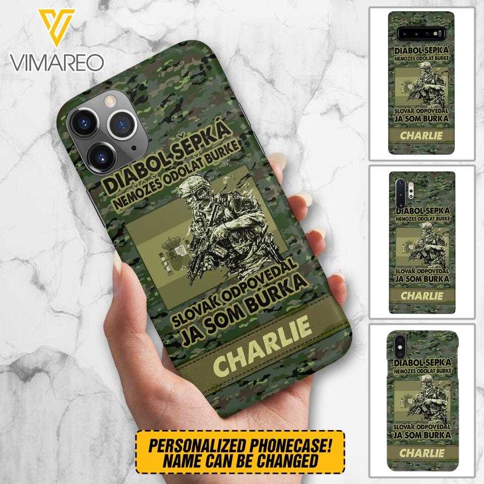 Personalized Spanish Soldier/Veterans Phone Case Printed 22MAR-QH31