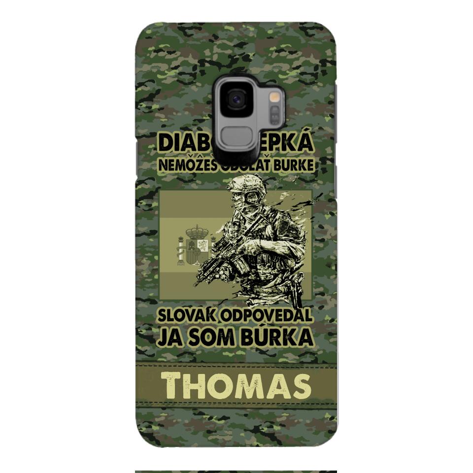 Personalized Spanish Soldier/Veterans Phone Case Printed 22MAR-QH31