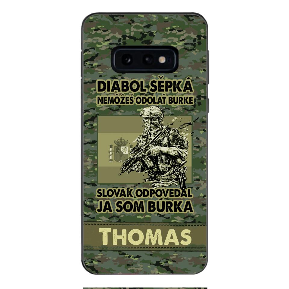 Personalized Spanish Soldier/Veterans Phone Case Printed 22MAR-QH31