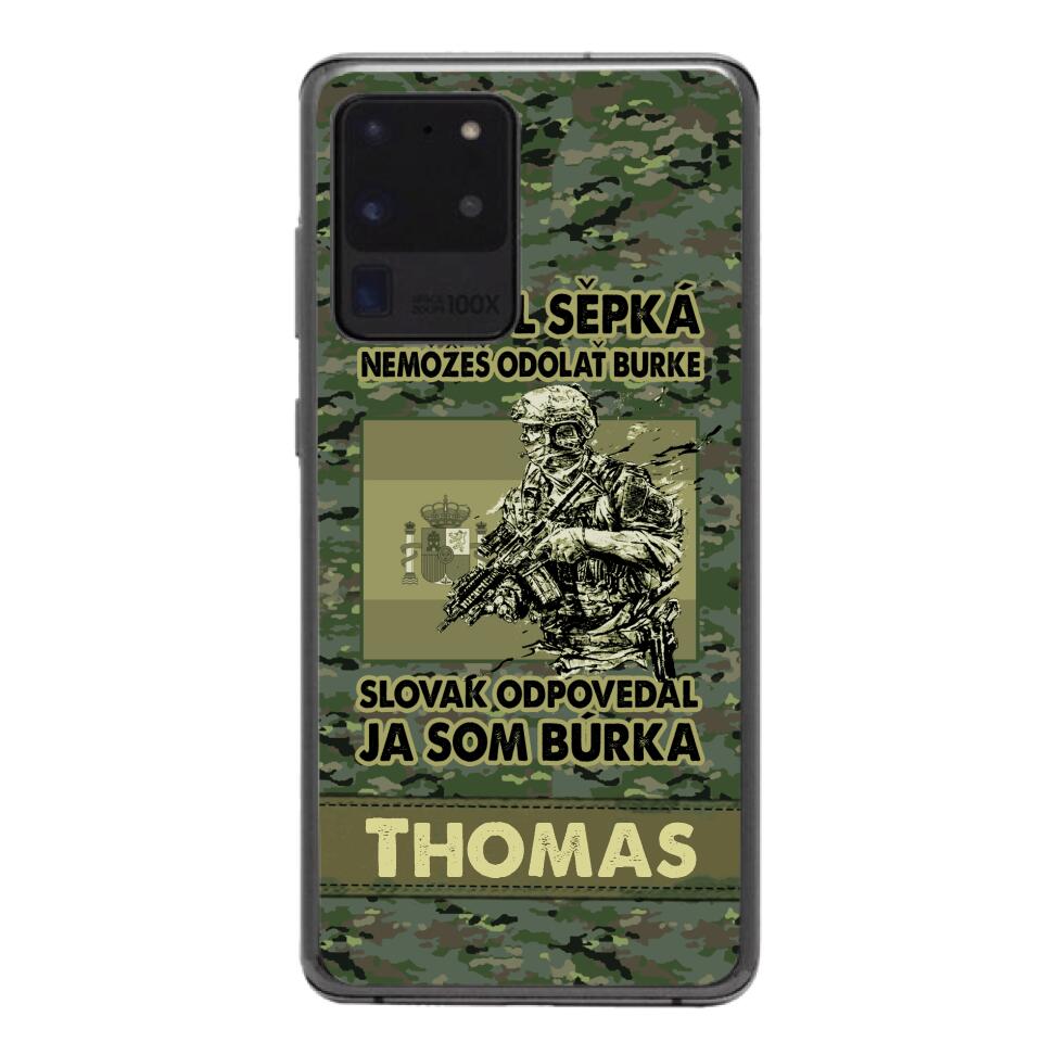 Personalized Spanish Soldier/Veterans Phone Case Printed 22MAR-QH31