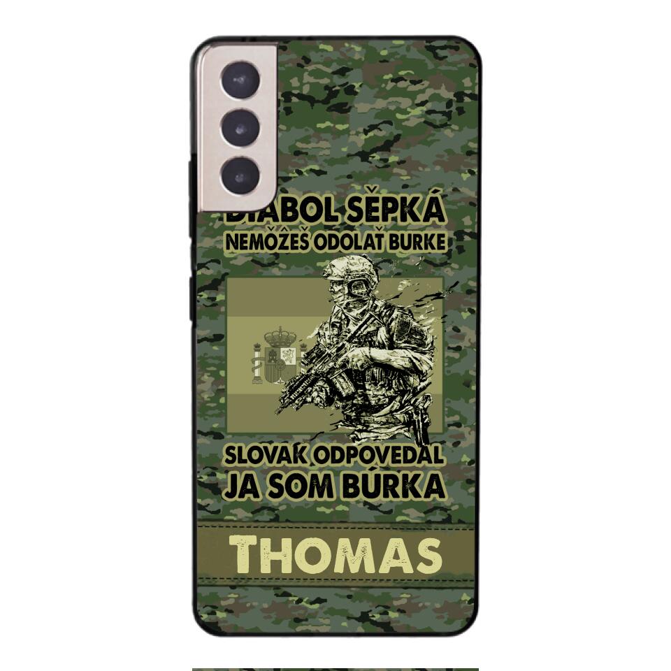 Personalized Spanish Soldier/Veterans Phone Case Printed 22MAR-QH31