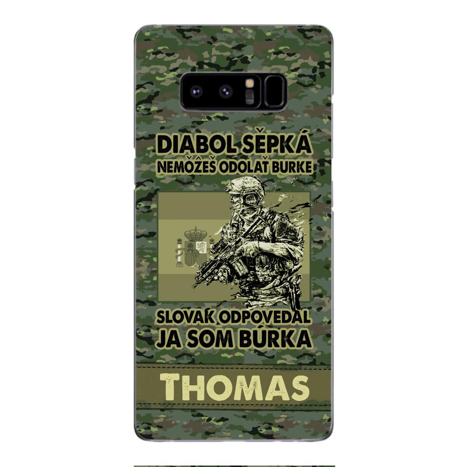 Personalized Spanish Soldier/Veterans Phone Case Printed 22MAR-QH31