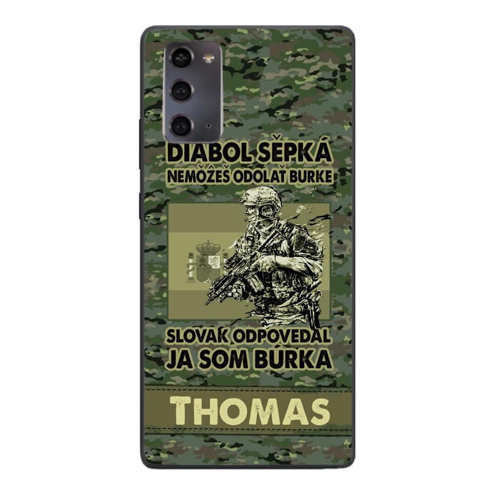 Personalized Spanish Soldier/Veterans Phone Case Printed 22MAR-QH31