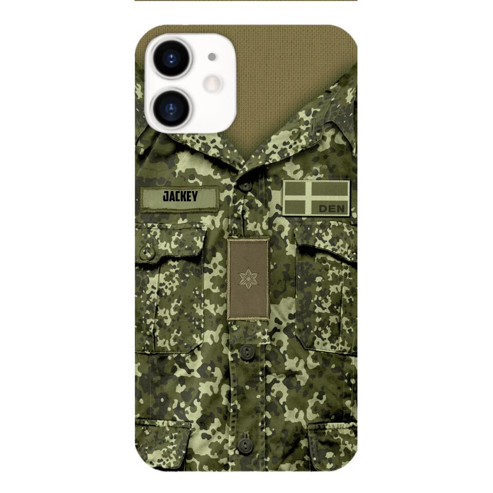 Personalized Danish Soldier/Veterans Phone Case Printed 22MAR-HQ31
