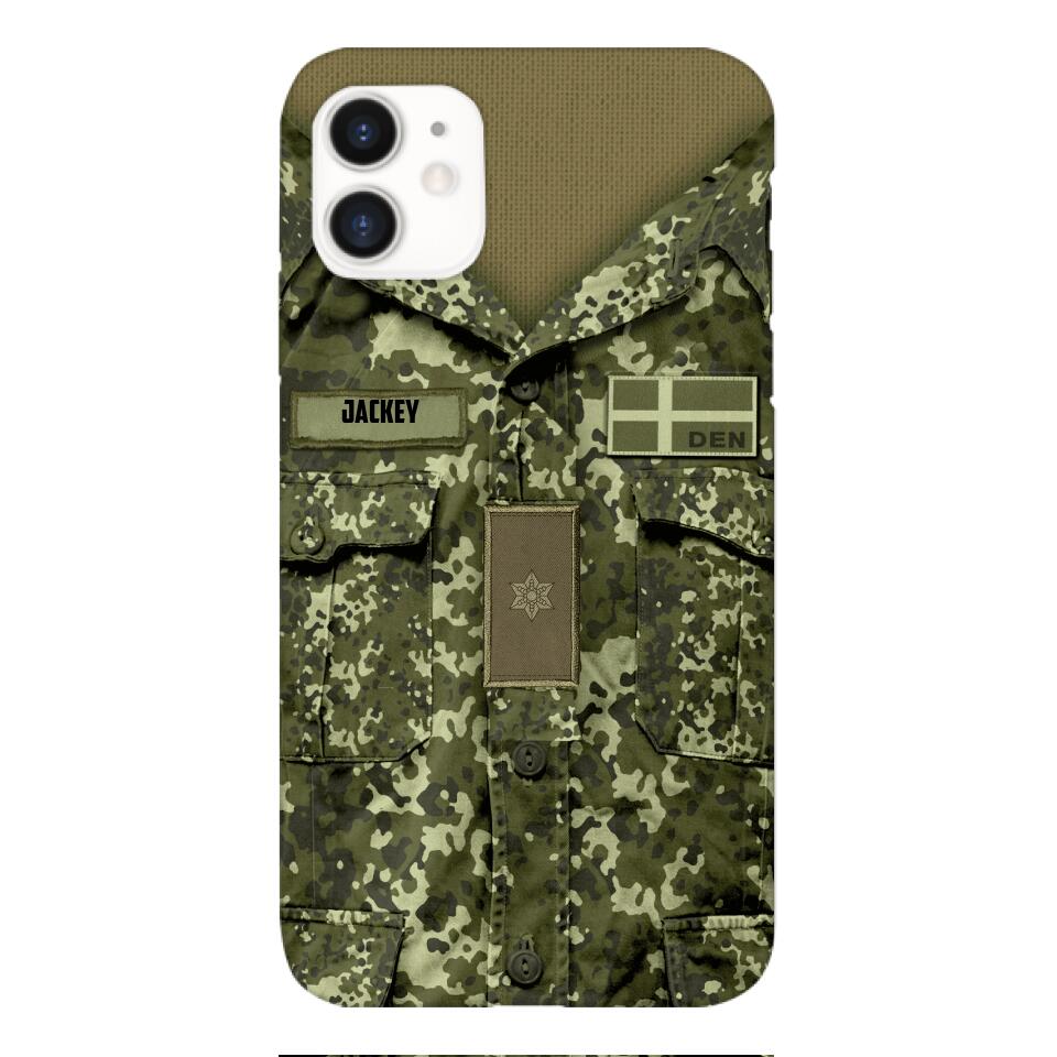 Personalized Danish Soldier/Veterans Phone Case Printed 22MAR-HQ31