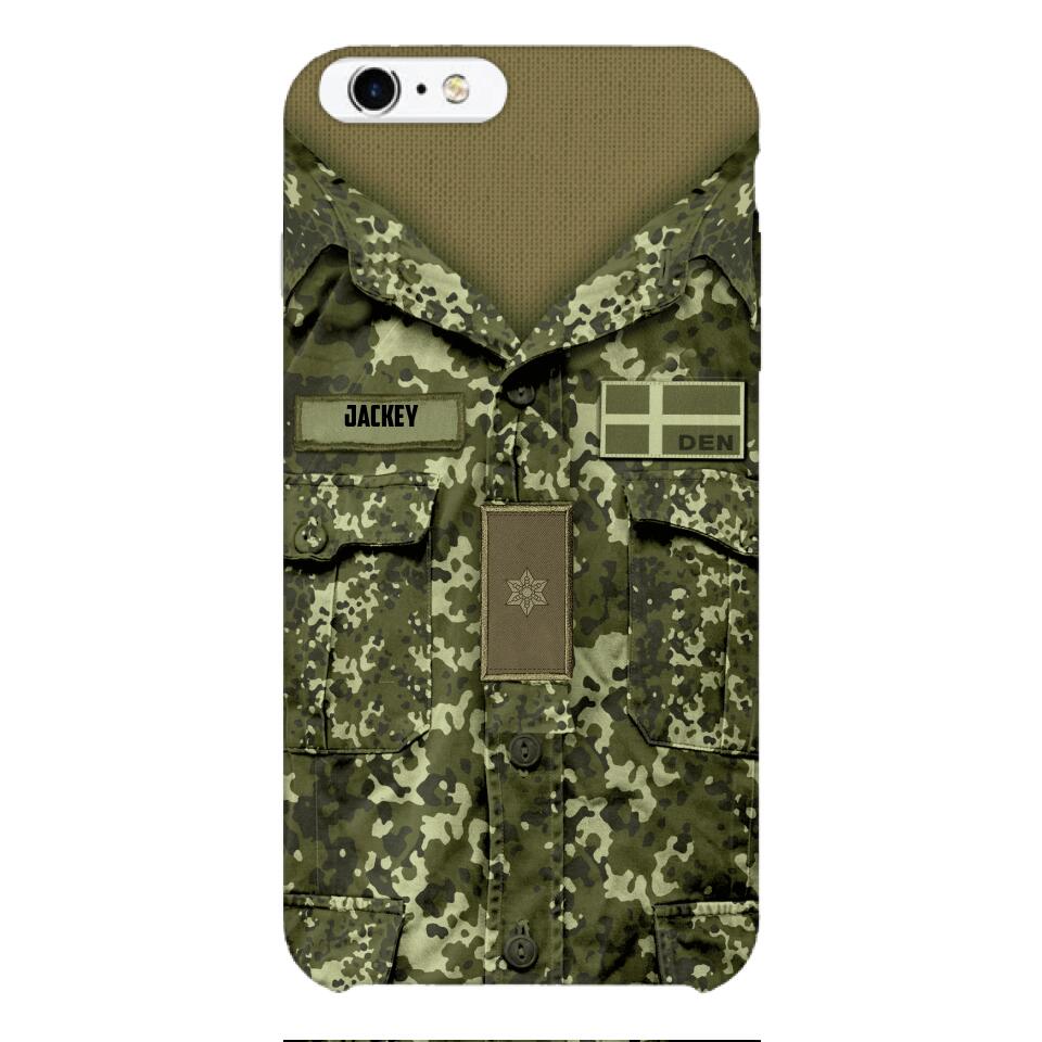 Personalized Danish Soldier/Veterans Phone Case Printed 22MAR-HQ31
