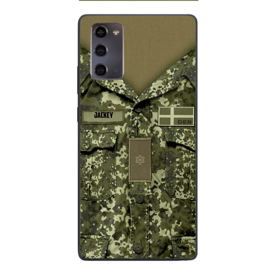 Personalized Danish Soldier/Veterans Phone Case Printed 22MAR-HQ31