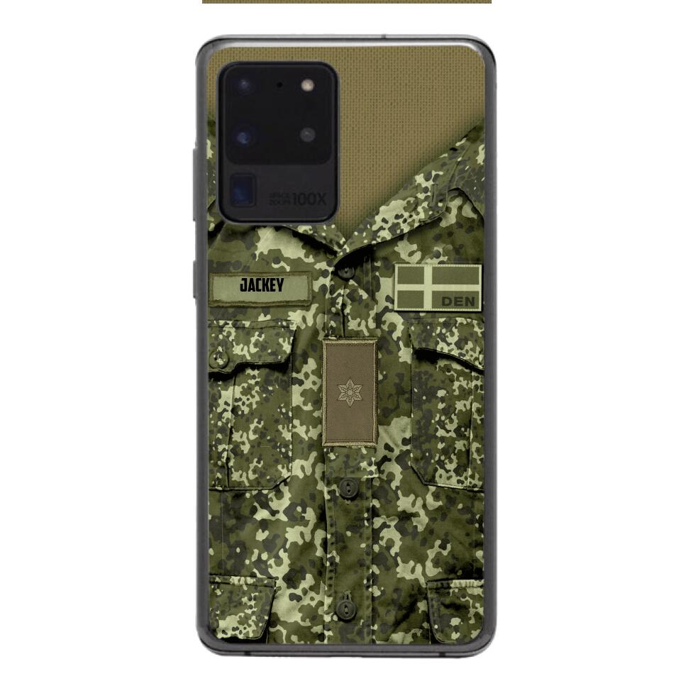 Personalized Danish Soldier/Veterans Phone Case Printed 22MAR-HQ31
