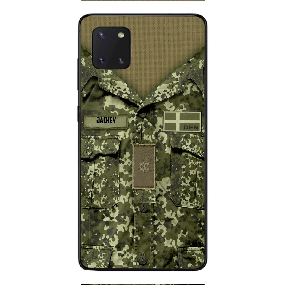 Personalized Danish Soldier/Veterans Phone Case Printed 22MAR-HQ31