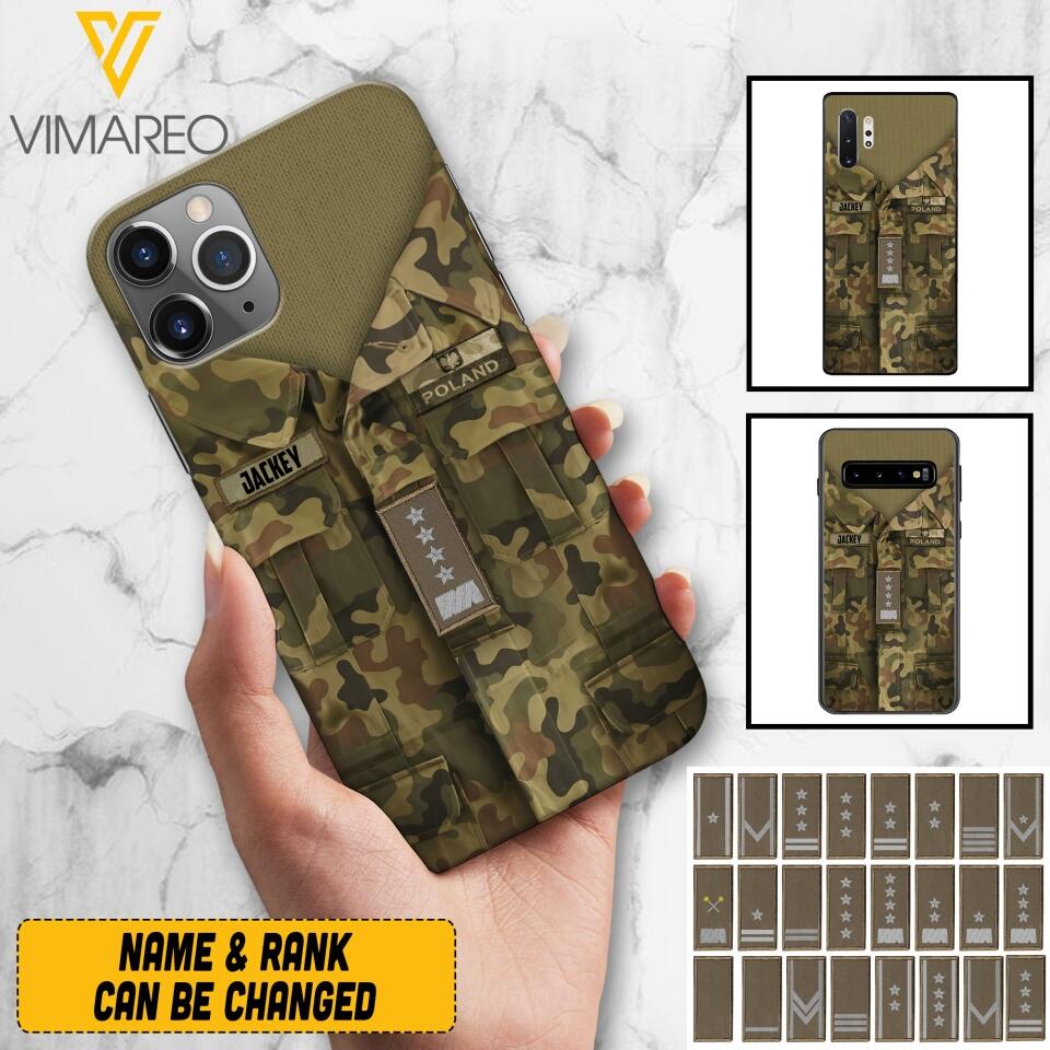 Personalized Polish Soldier/Veterans Phone Case Printed 22MAR-HQ31