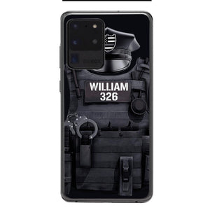 Personalized U.S Thin Blue Line Phone Case Printed 22APR-DT01