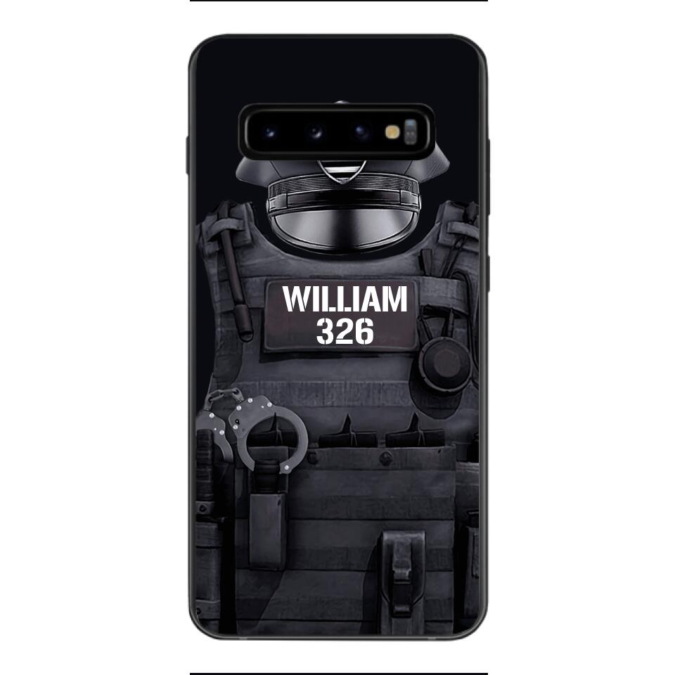 Personalized U.S Thin Blue Line Phone Case Printed 22APR-DT01