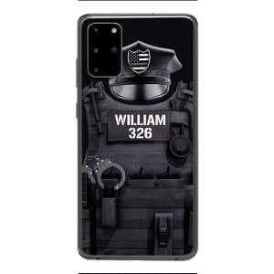 Personalized U.S Thin Blue Line Phone Case Printed 22APR-DT01