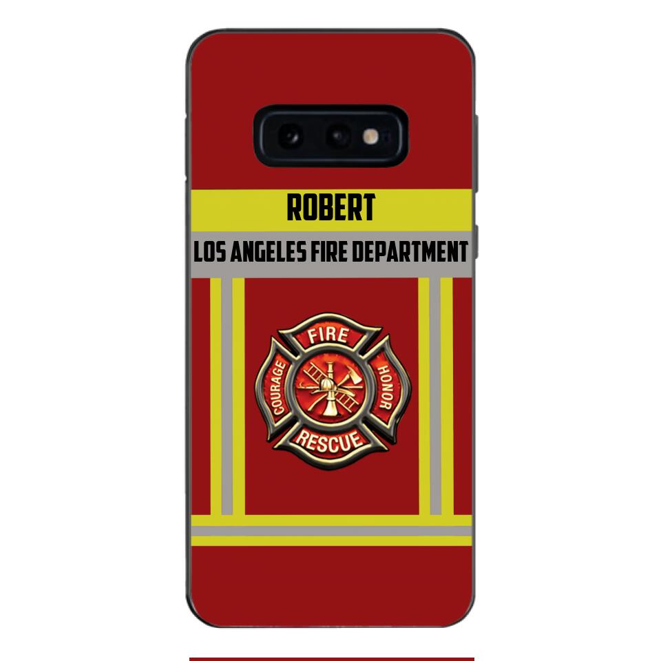 Personalized U.S Firefighter Phone Case Printed 22APR-LN01