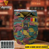Personalized Belgium Soldier/Veterans Wine Tumbler Printed VHDT0404