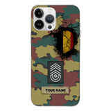 Personalized Belgium Army Veteran Camo Phone Case Printed 3C 0404