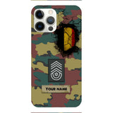 Personalized Belgium Army Veteran Camo Phone Case Printed 3C 0404