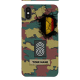 Personalized Belgium Army Veteran Camo Phone Case Printed 3C 0404