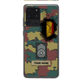 Personalized Belgium Army Veteran Camo Phone Case Printed 3C 0404