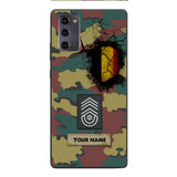 Personalized Belgium Army Veteran Camo Phone Case Printed 3C 0404