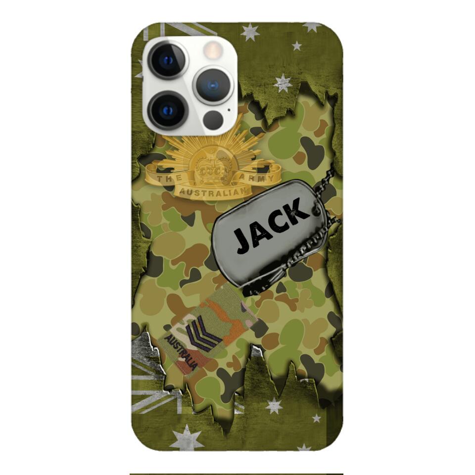 Personalized Austrian Soldier/Veterans Phone Case Printed T3Q 0404