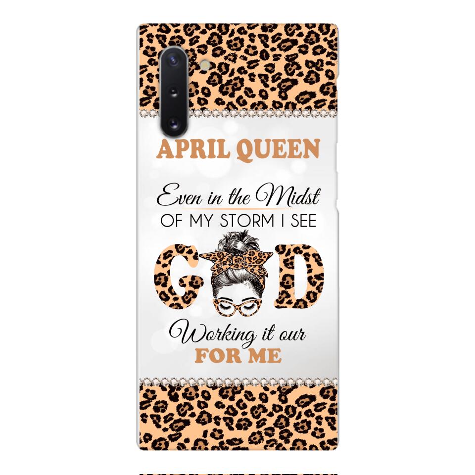 PERSONALIZED MONTH GIRL LEOPARD PHONECASE 3T 0504