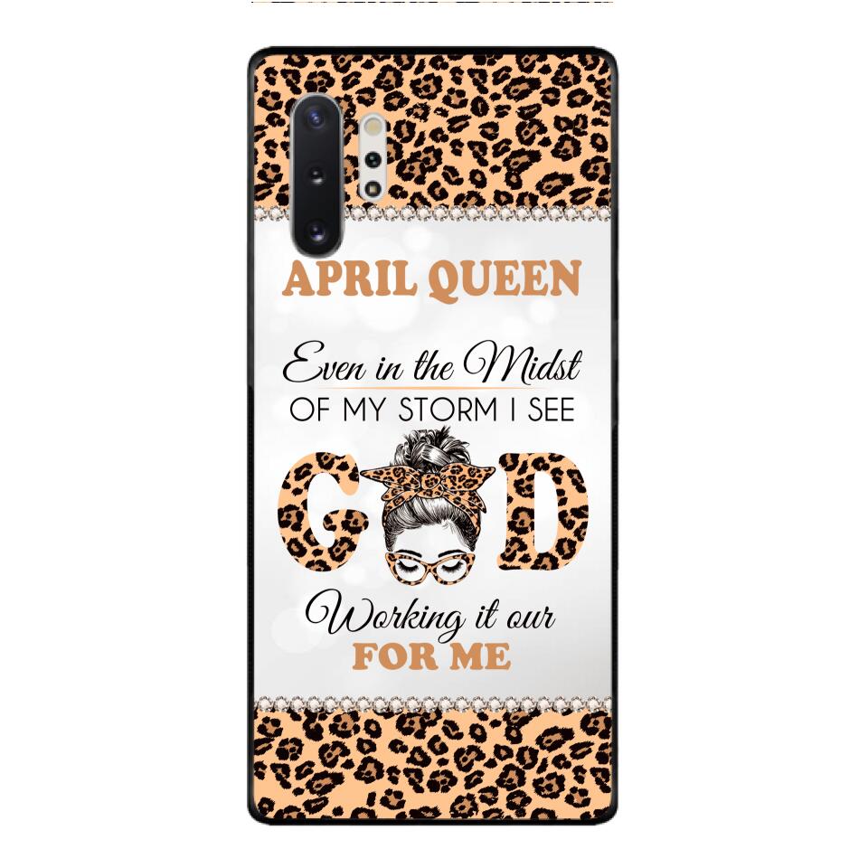 PERSONALIZED MONTH GIRL LEOPARD PHONECASE 3T 0504