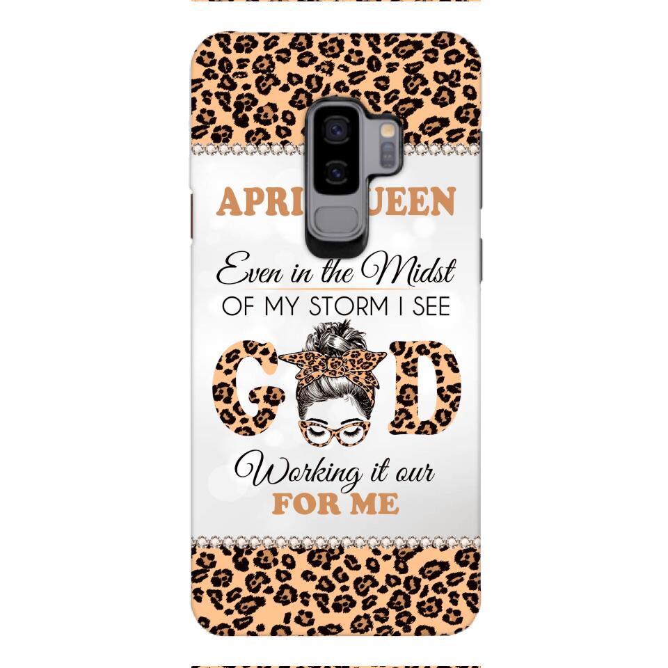 PERSONALIZED MONTH GIRL LEOPARD PHONECASE 3T 0504