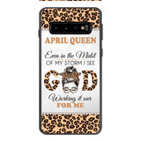 PERSONALIZED MONTH GIRL LEOPARD PHONECASE 3T 0504