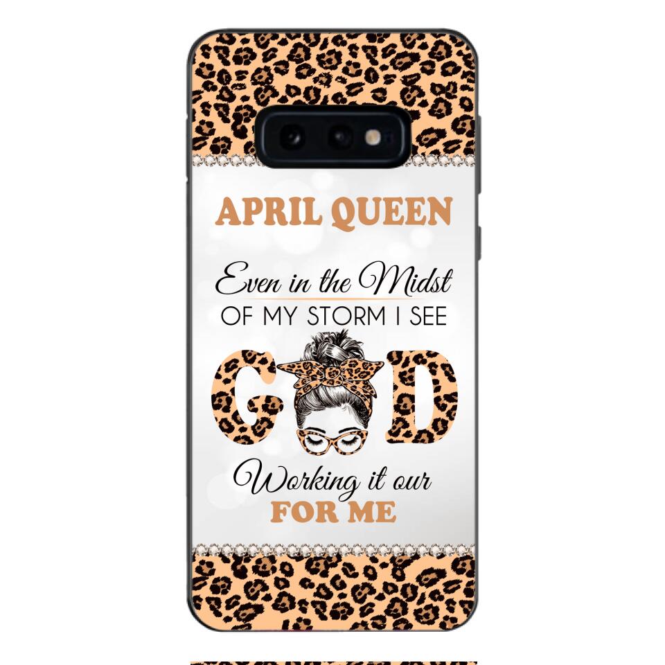 PERSONALIZED MONTH GIRL LEOPARD PHONECASE 3T 0504