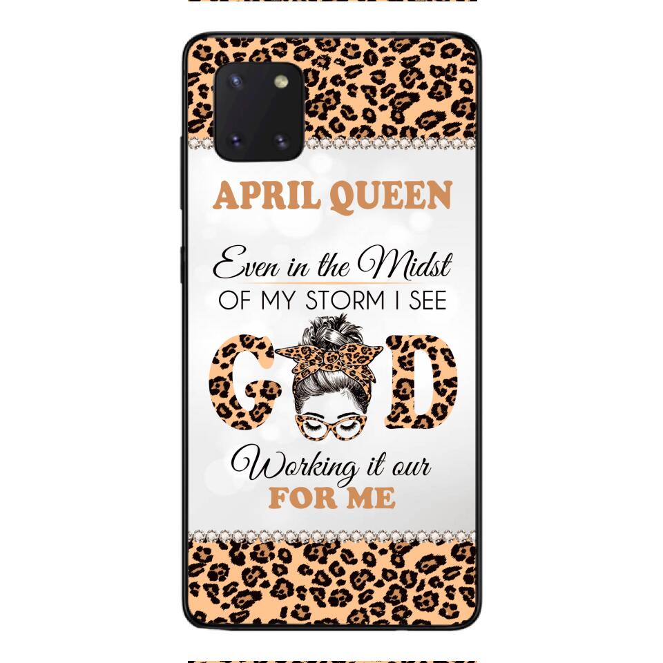 PERSONALIZED MONTH GIRL LEOPARD PHONECASE 3T 0504
