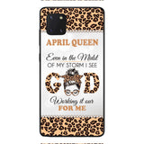 PERSONALIZED MONTH GIRL LEOPARD PHONECASE 3T 0504